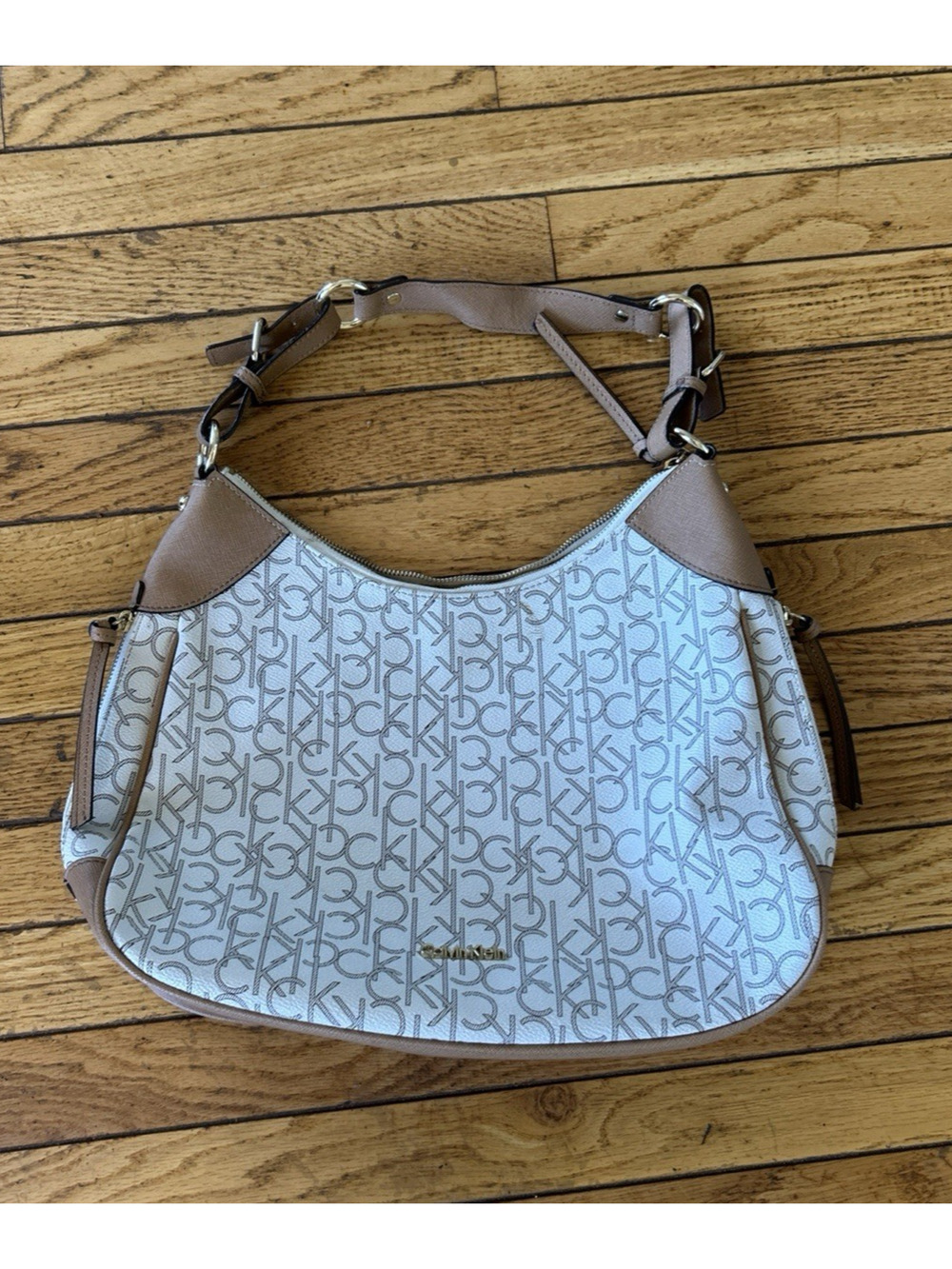 Calvin Klein Hudson Hobo Monogram Large Purse Handbag Shoulder bag